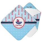Light House & Waves Hooded Baby Towel (Personalized)