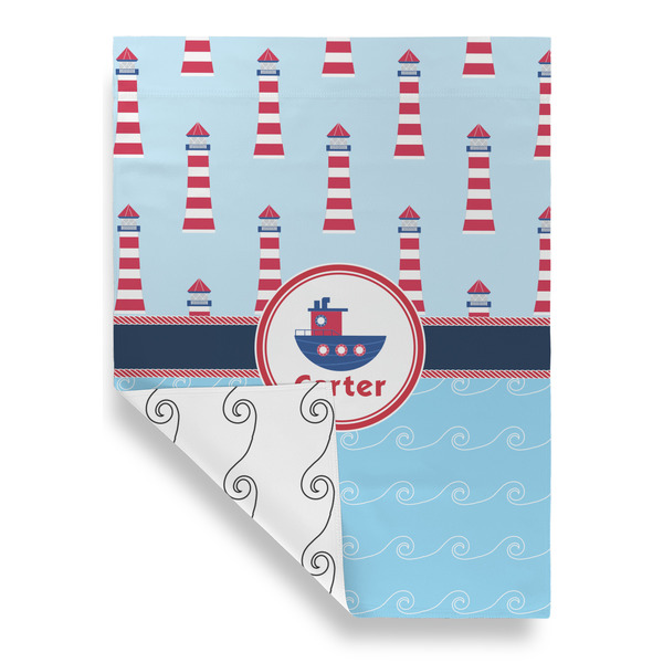 Light House & Waves House Flags - Double Sided - FRONT FOLDED