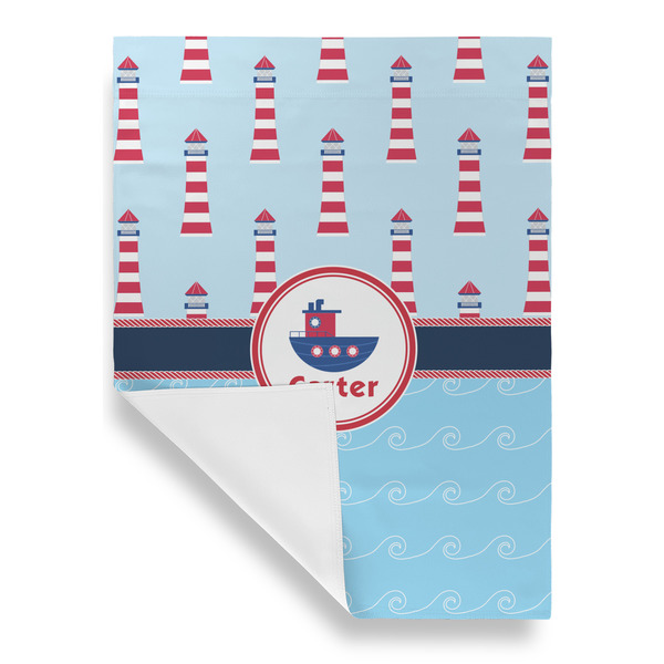 Light House & Waves House Flags - Single Sided - FRONT FOLDED