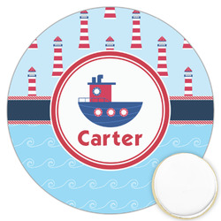 Light House & Waves Printed Cookie Topper - 3.25" (Personalized)
