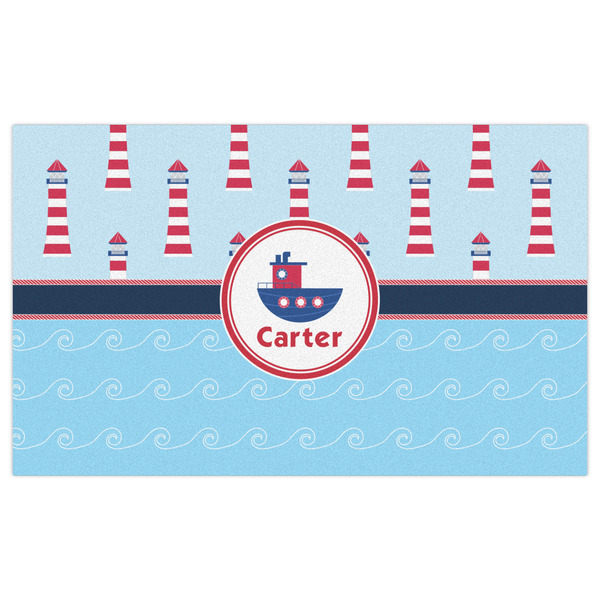 Light House & Waves Indoor / Outdoor Rug - 3'x5' - Front Flat