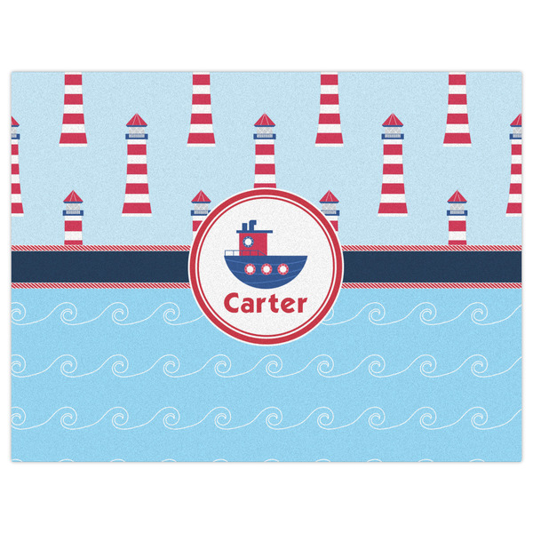 Light House & Waves Indoor / Outdoor Rug - 6'x8' - Front Flat