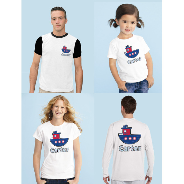 Light House & Waves Iron-On Sizing on Shirts