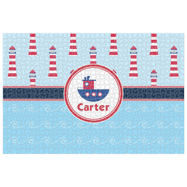 Custom Light House & Waves Jigsaw Puzzle - 1000-piece (Personalized)