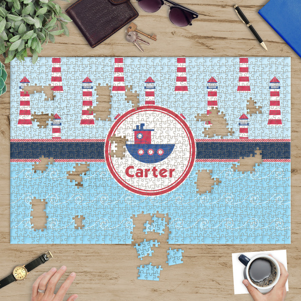 Light House & Waves Jigsaw Puzzle 1014 Piece - In Context