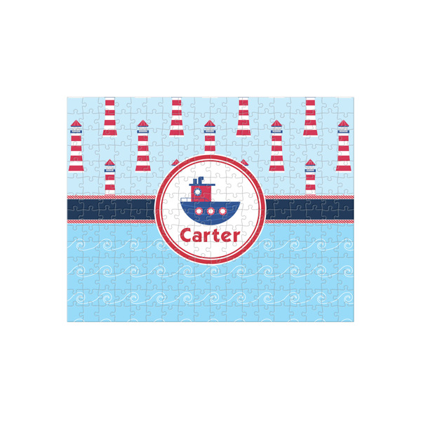 Custom Light House & Waves 252 pc Jigsaw Puzzle (Personalized)