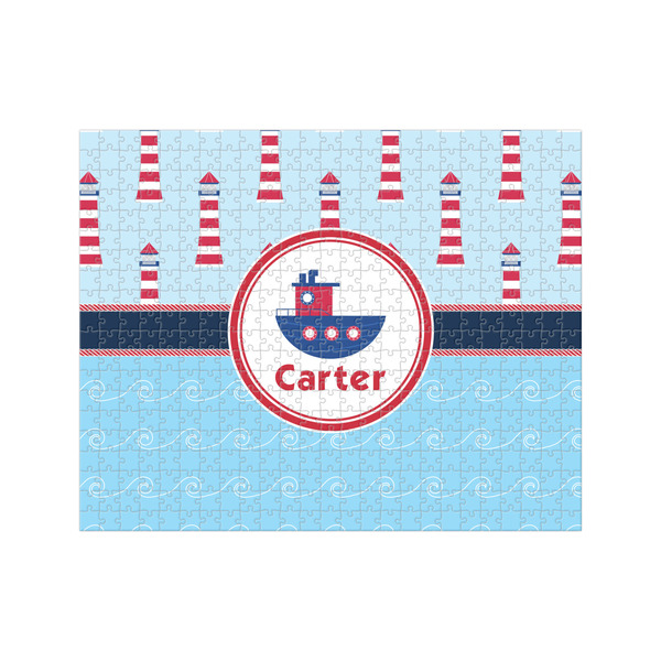 Custom Light House & Waves 500 pc Jigsaw Puzzle (Personalized)