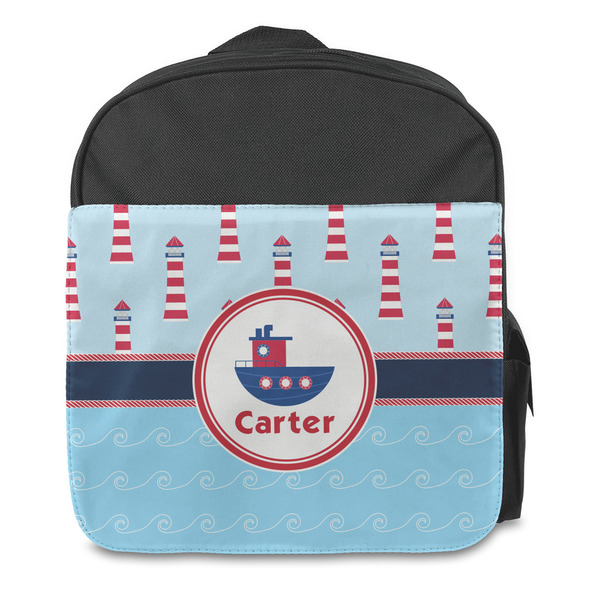 Light House & Waves Kids Backpack - Front