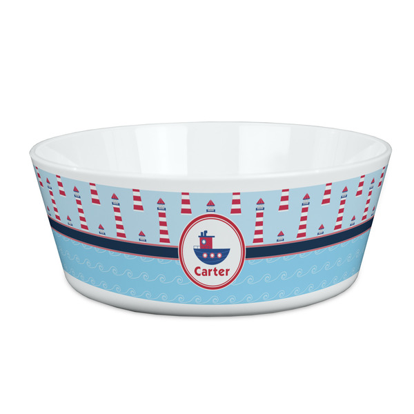 Custom Light House & Waves Kid's Bowl (Personalized)