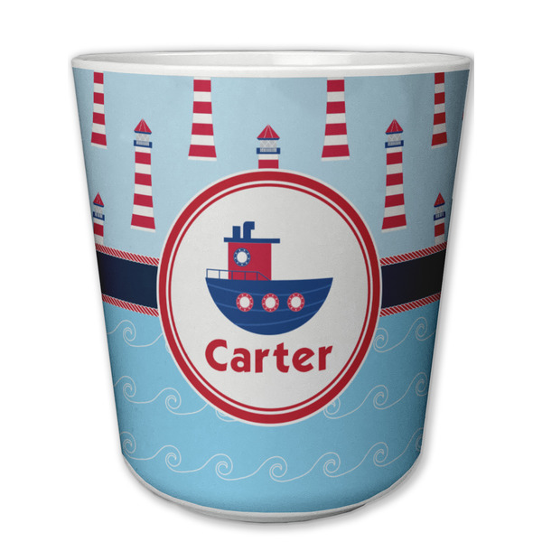 Custom Light House & Waves Plastic Tumbler 6oz (Personalized)