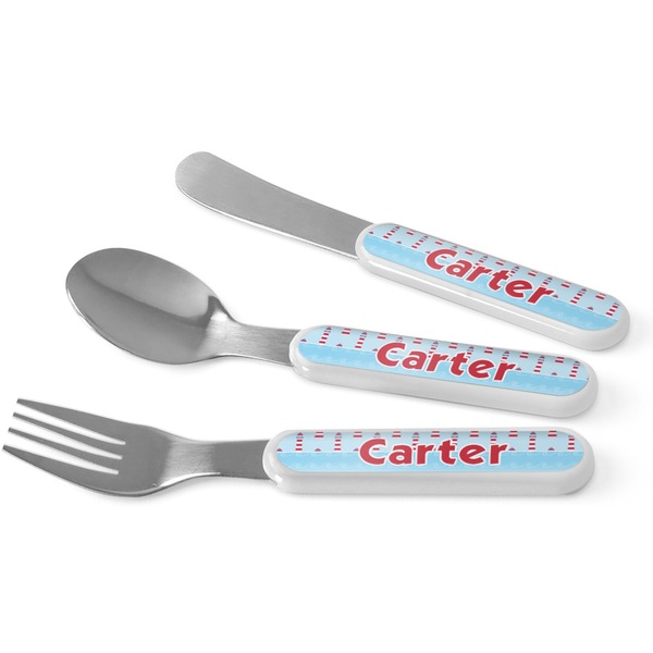 Custom Light House & Waves Kid's Flatware (Personalized)