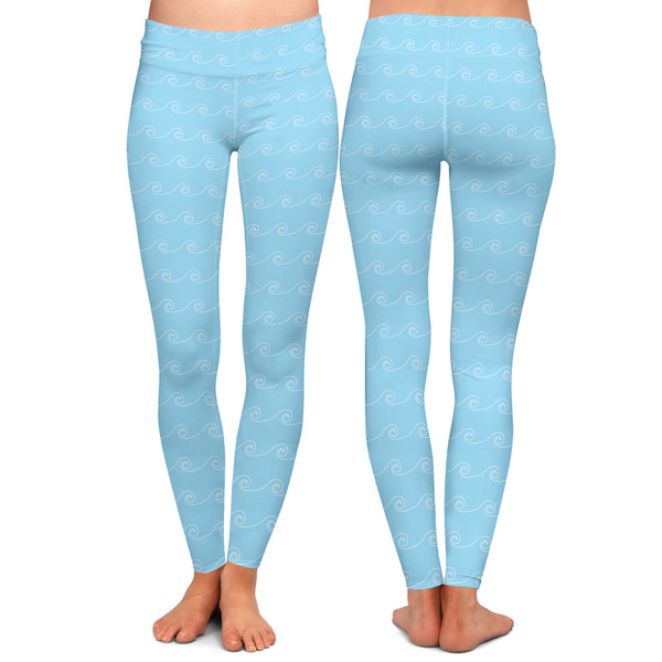 Light House & Waves Ladies Leggings - Front and Back