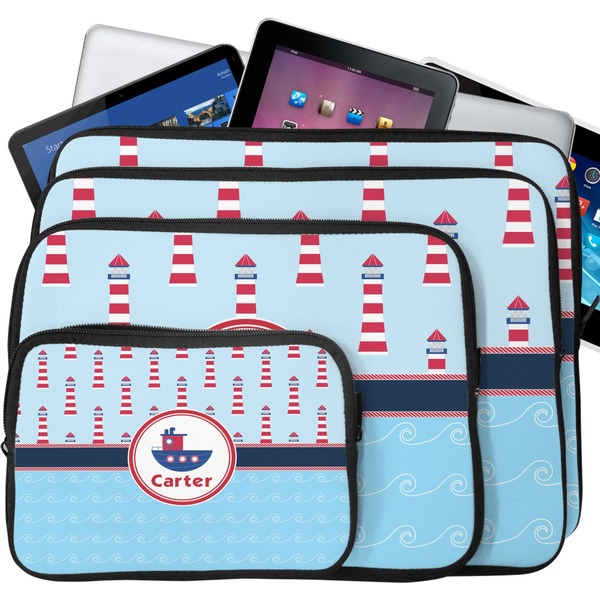 Light House & Waves Laptop Case Sizes