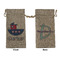Light House & Waves Large Burlap Gift Bag - Front & Back (Personalized)