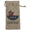Light House & Waves Large Burlap Gift Bag - Front (Personalized)