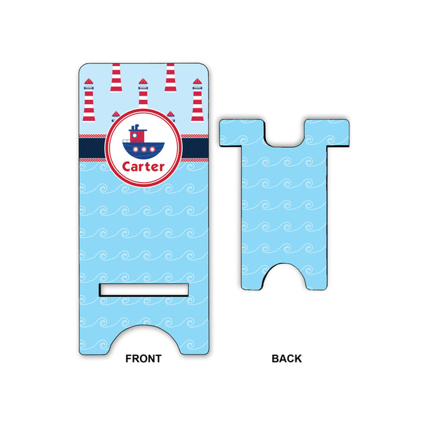 Light House & Waves Large Phone Stand - Front & Back