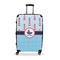 Light House & Waves Suitcase - 28" Large - Checked w/ Name or Text