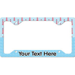 Light House & Waves License Plate Frame - Style C (Personalized)