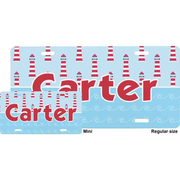 Light House & Waves License Plate (Sizes)