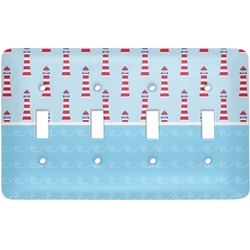 Light House & Waves Light Switch Cover (4 Toggle Plate)