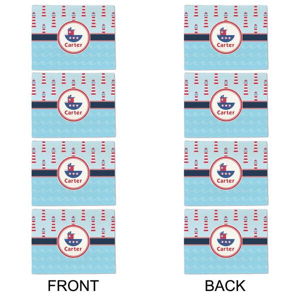 Light House & Waves Linen Placemat - APPROVAL Set of 4 (double sided)