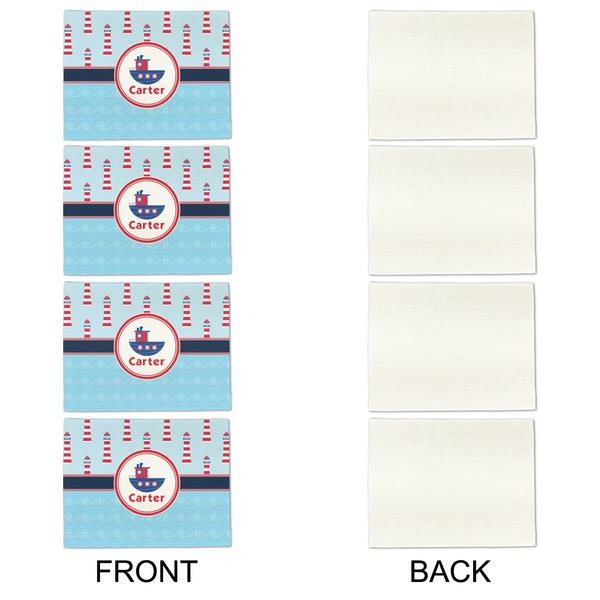 Light House & Waves Linen Placemat - APPROVAL Set of 4 (single sided)