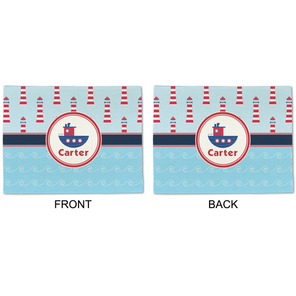 Light House & Waves Linen Placemat - APPROVAL (double sided)