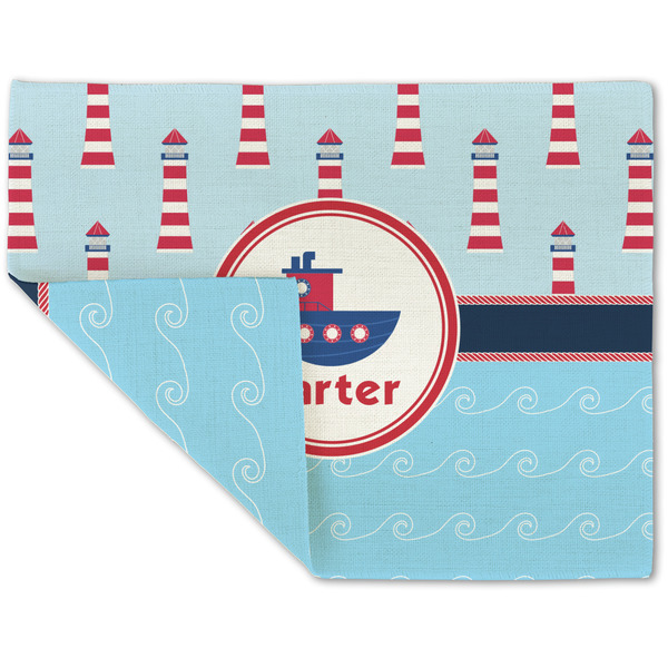 Light House & Waves Linen Placemat - Folded Corner (double side)