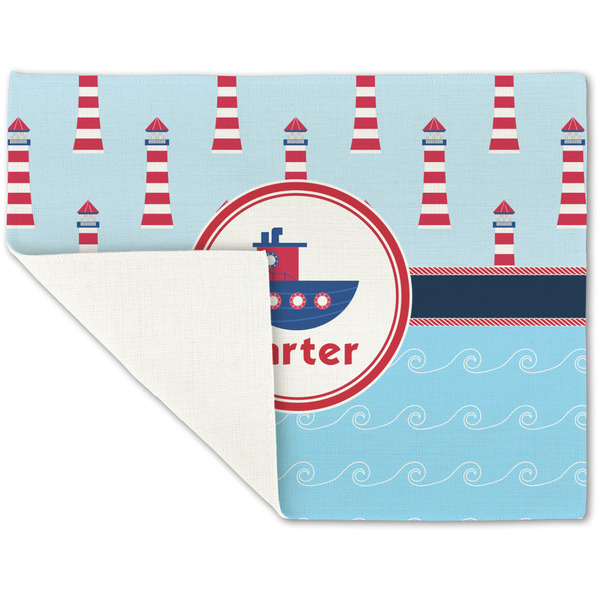 Light House & Waves Linen Placemat - Folded Corner (single side)
