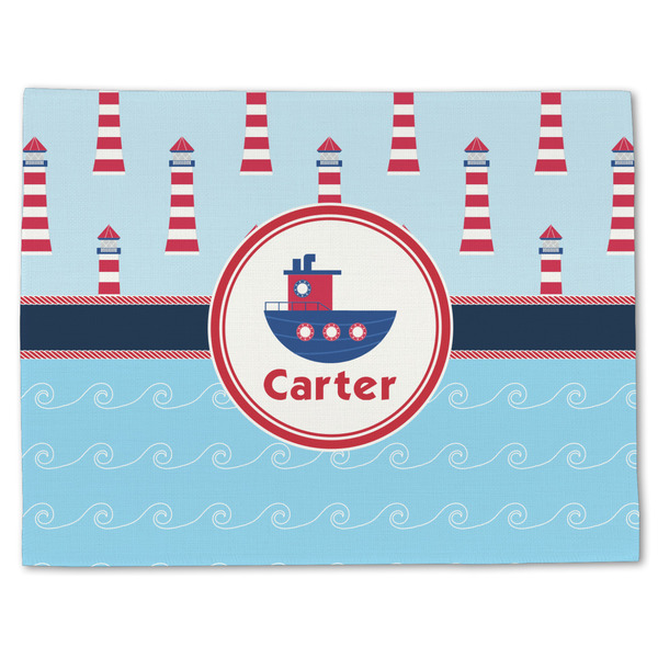 Light House & Waves Linen Placemat - Front