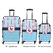 Light House & Waves Luggage Bags all sizes - With Handle