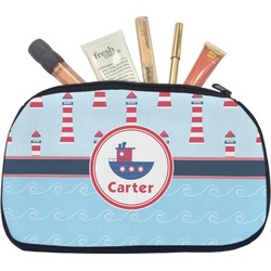 Light House & Waves Makeup / Cosmetic Bag - Medium (Personalized)