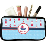 Light House & Waves Makeup / Cosmetic Bag - Small (Personalized)