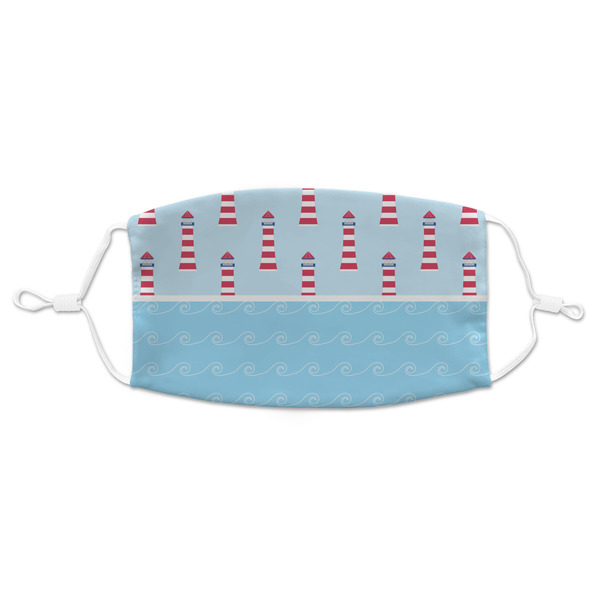 Custom Light House & Waves Adult Cloth Face Mask - Standard