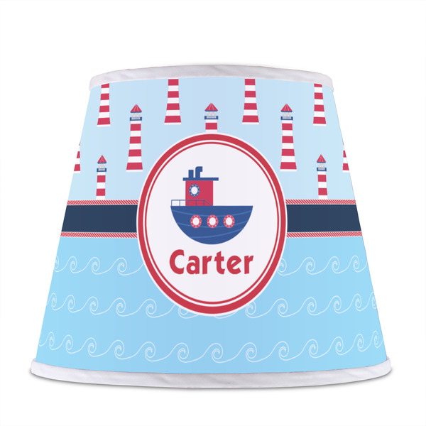 Light House & Waves Poly Film Empire Lampshade - Front View