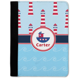 Light House & Waves Notebook Padfolio - Medium w/ Name or Text