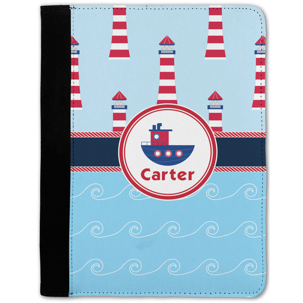 Custom Light House & Waves Notebook Padfolio w/ Name or Text