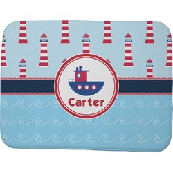 Light House & Waves Memory Foam Bath Mat - 48"x36" (Personalized)