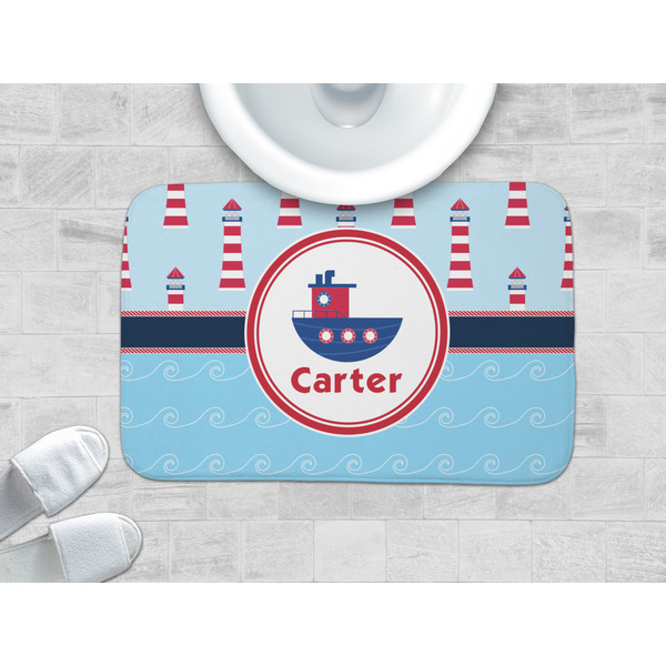 Light House & Waves Memory Foam Bath Mat - LIFESTYLE 34x21