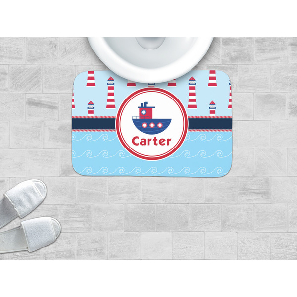 Light House & Waves Memory Foam Bath Mat - LIFESTYLE