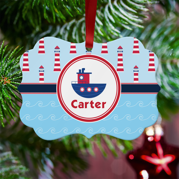 Light House & Waves Metal Benilux Ornament - Lifestyle