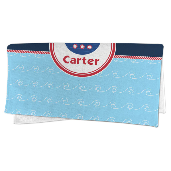 Light House & Waves Microfiber Dish Rag - FOLDED (half)