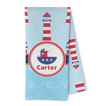 Light House & Waves Kitchen Towel - Microfiber (Personalized)