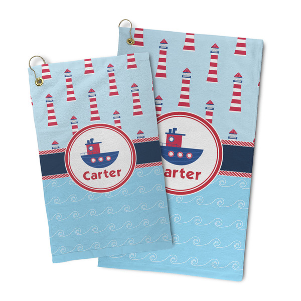 Light House & Waves Microfiber Golf Towel - PARENT/MAIN