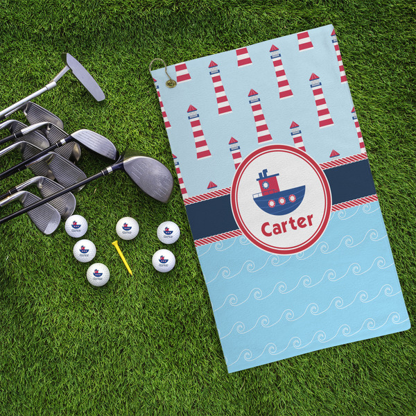 Light House & Waves Microfiber Golf Towels - LIFESTYLE