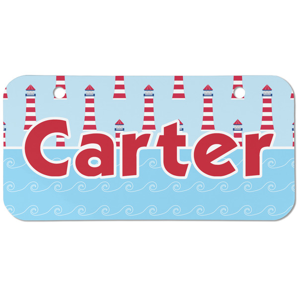 Light House & Waves Mini Bicycle License Plate - Two Holes