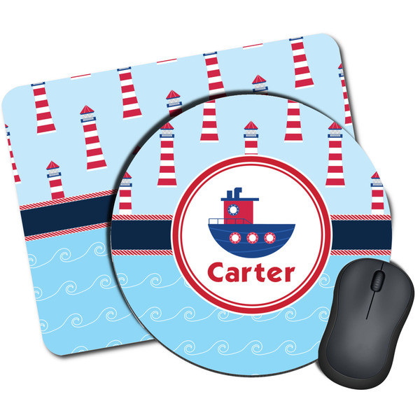 Custom Light House & Waves Mouse Pad (Personalized)