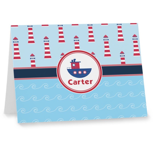 Custom Light House & Waves Note cards (Personalized)