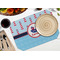 Light House & Waves Octagon Placemat - Single front (LIFESTYLE) Flatlay