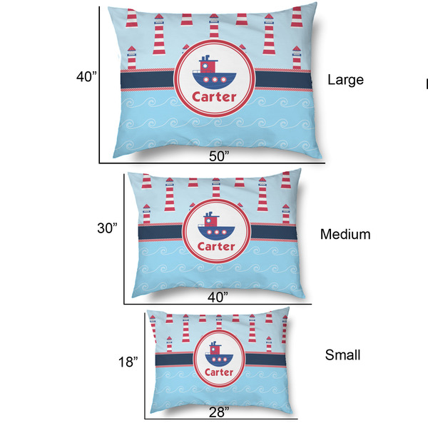 Light House & Waves Outdoor Dog Beds - SIZE CHART